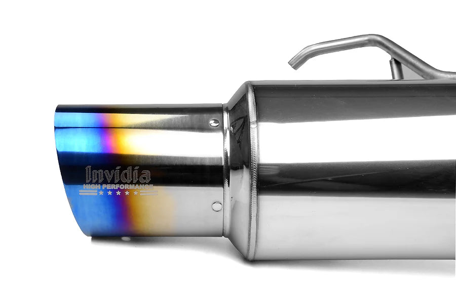 Invidia 08-09 WRX Sedan 76mm (101mm tip) RACING Titanium Tip Cat-back Exhaust - HS08SW4GST