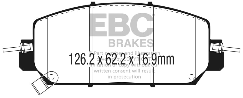 EBC 2017+ Honda CR-V 1.5L Turbo Greenstuff Front Brake Pads - DP63084