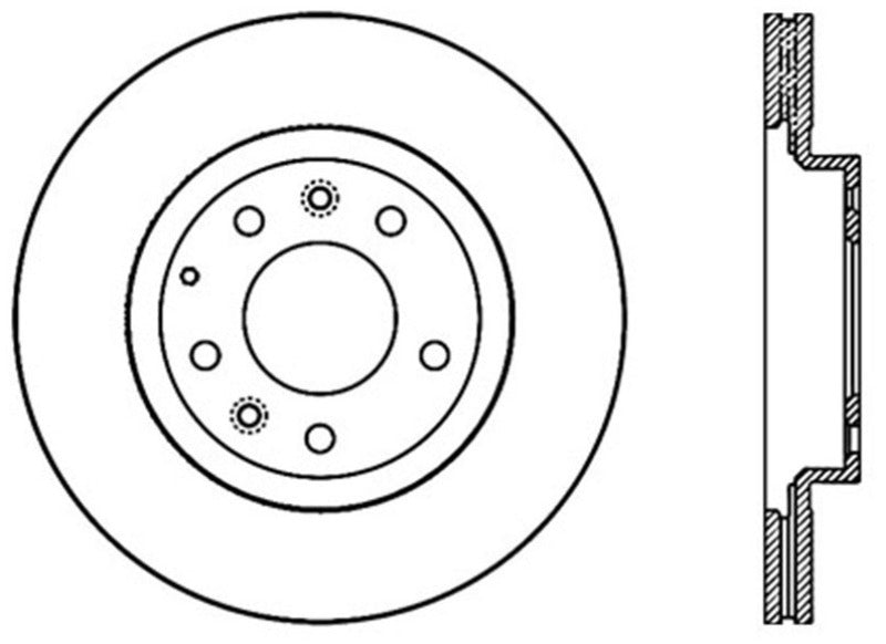 Stoptech 06-15 Mazda Miata MX-5 Front Premium Cryostop Brake Rotor - 120.45075CRY