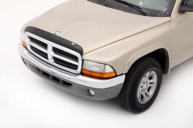 AVS 97-04 Dodge Dakota (Front Mount) High Profile Bugflector II Hood Shield - Smoke - 25034