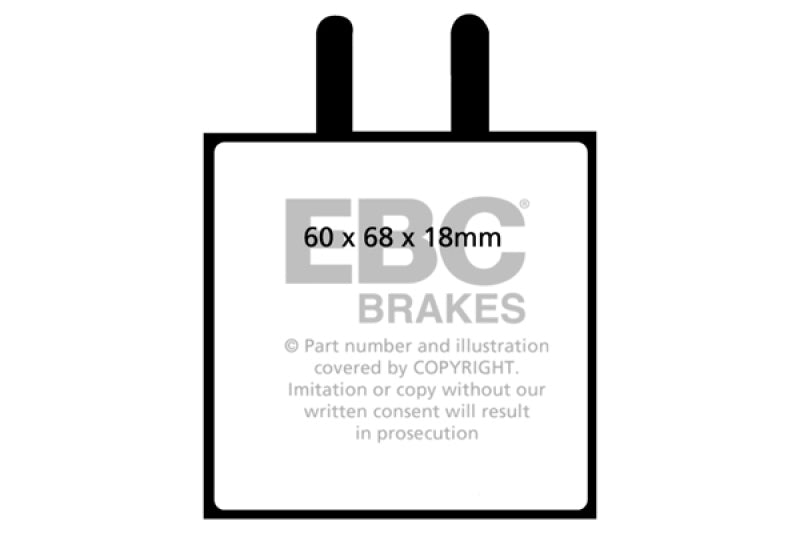 EBC 63-68 Ferrari 330 4 Redstuff Front Brake Pads - DP3543C