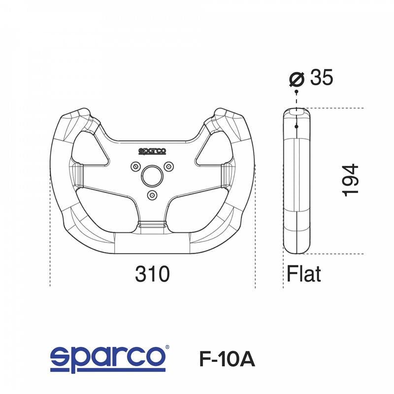 Sparco F10A Suede Black Steering Wheel - 015P270SSN