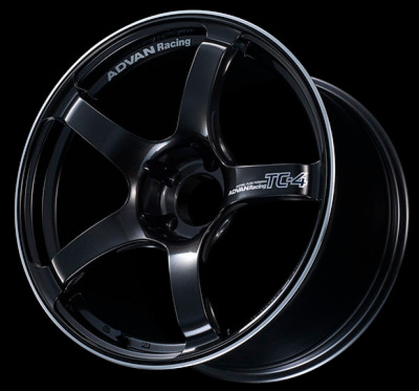 Advan TC4 16x7.0 +44 5-114.3 Black Gunmetallic & Ring Wheel - YAD6E44EBGR by Advan