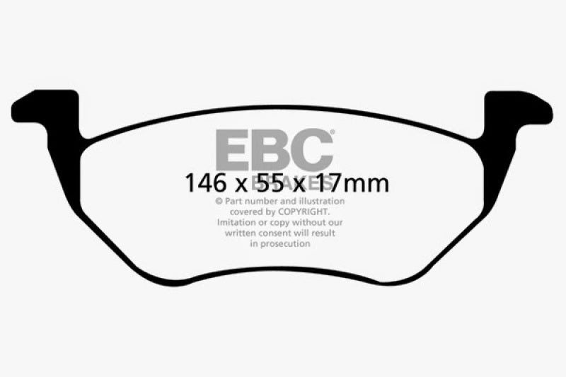 EBC 05-09 Ford Escape 2.3 Hybrid Yellowstuff Rear Brake Pads - DP41710R