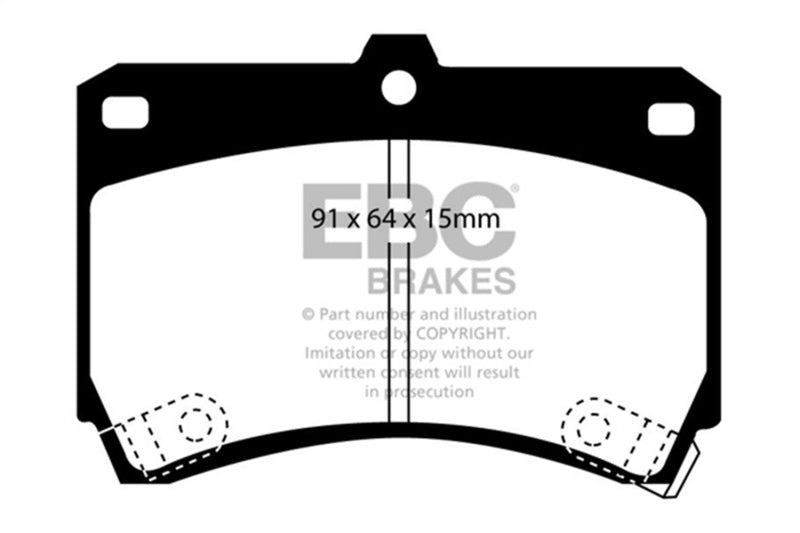 EBC 94-97 Ford Aspire 1.3 manual Greenstuff Front Brake Pads - DP2884
