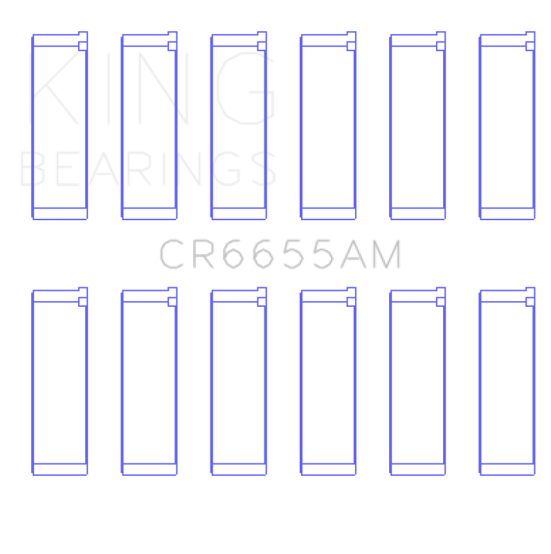 King Engine Bearings Mazda Je39 (Size +0.25mm) Connecting Rod Bearing Set - CR6655AM0.25