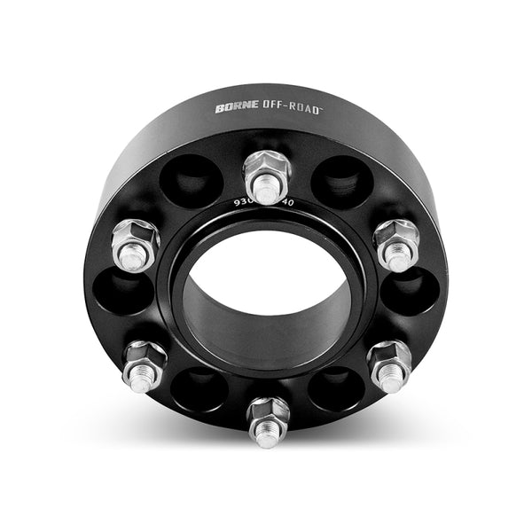 Borne Off-Road Wheel Spacers - 6x135 - 87.1 - 38 - M14 - Black - BNWS-007-380BK by Borne Off-Road - front view