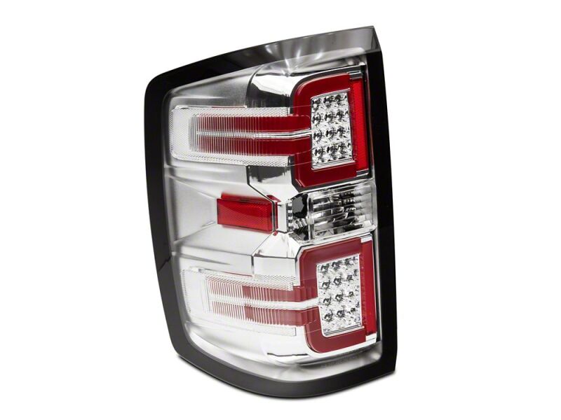 Raxiom 14-18 Chevrolet Silverado 1500 LED Tail Lights/Seq Turn Signals- Chrome- Clear Lens - S114459 - close-up view 3
