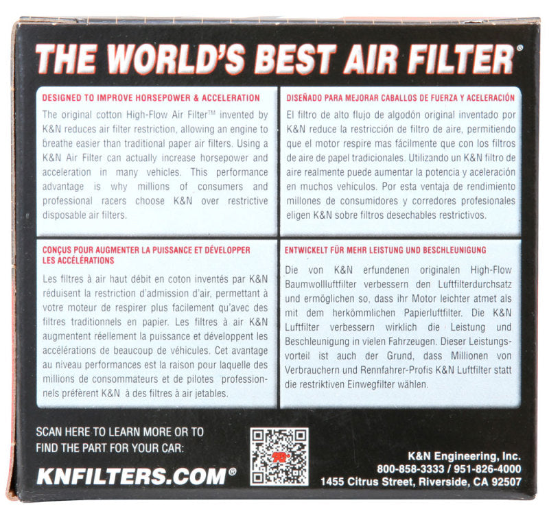 K&amp;N Universal Rubber Filter Round Tapered 1-11/16 Flange 3.5in Base OD x 2in Top OD x 4in H - R-1080