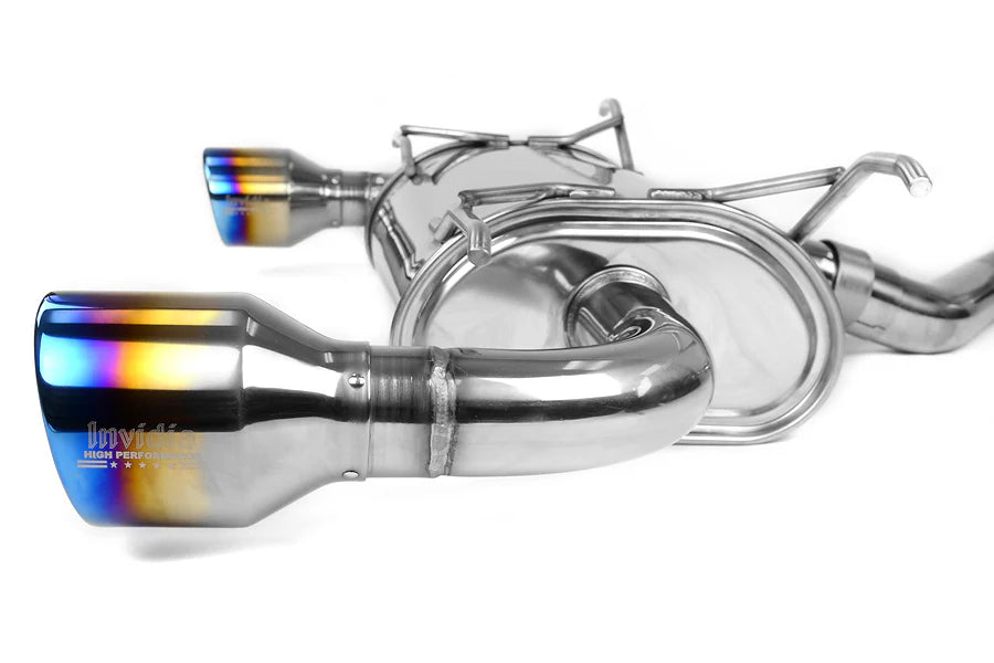 Invidia Subaru BRZ / Scion FRS Q300 w/ Rolled Titanium Tips Cat- Back Exhaust (Blue Edge) - HS12SSTG3T