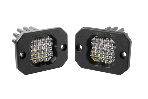 Diode Dynamics Stage Series C1 LED Pod Pro - White Flood Flush RBL (Pair) - DD6476P by Diode Dynamics - front view