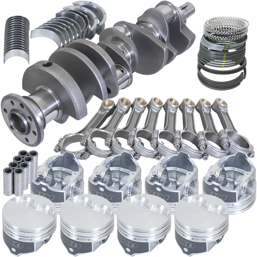 Eagle Chrysler 360 3.580in Crank 6.123in I-Beam Rods -5cc Flat Top 4.030in Pistons Balanced Assembly - B20600030 - front view