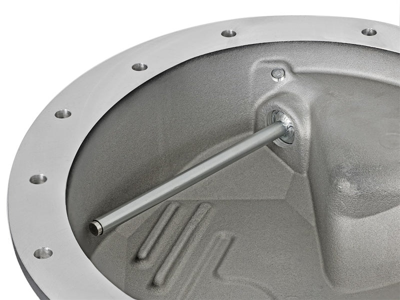 AFE Rear Differential Cover Black w/Machined Fins Nissan Titan XD 16-19 - w/Oil - 46-70362-WL