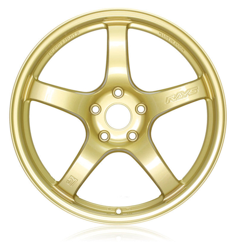 Gram Lights 57CR 17x9 +38 5x114.3 E8 Gold Wheel - WGCRQ38EEGP by Gram Lights
