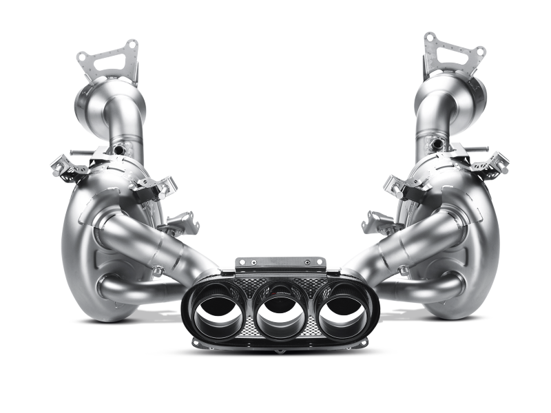 Akrapovic 10-15 Ferrari 458 Italia/458 Spyder Slip-On Line (Titanium) w/ Carbon Tips - MTP-FE458H