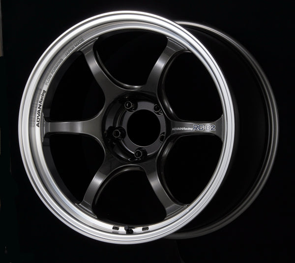 Advan RG-D2 18x9.5 +22 5-114.3 Machining & Black Gunmetallic Wheel - YAT8J22EMBG by Advan - front view