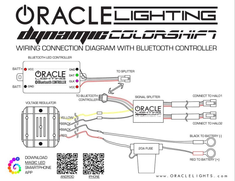 Oracle Ford F250/350 11-16 Dynamic Halo Kit - Square Ring Design - ColorSHIFT - Dynamic SEE WARRANTY - 2383-332