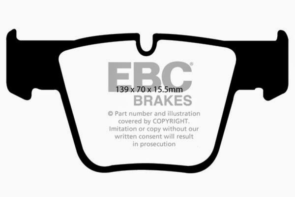 EBC 07-11 Mercedes-Benz CL63 AMG 6.2 Yellowstuff Front Brake Pads - DP41941R for 2008-2014 Mercedes Benz CL63 AMG - front vie