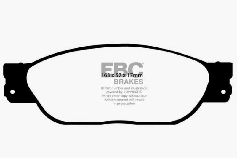 EBC 01-05 Ford Thunderbird 3.9 Redstuff Front Brake Pads - DP31220C