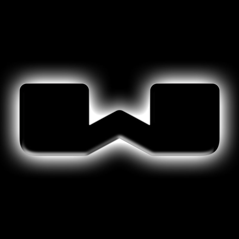 ORACLE Lighting Universal Illuminated LED Letter Badges - Matte Blk Surface Finish - W SEE WARRANTY - 3141-W-001