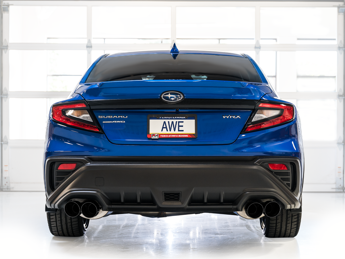 AWE Tuning 2022+ VB Subaru WRX Touring Edition Exhaust - Diamond Black Tips - 3015-43979
