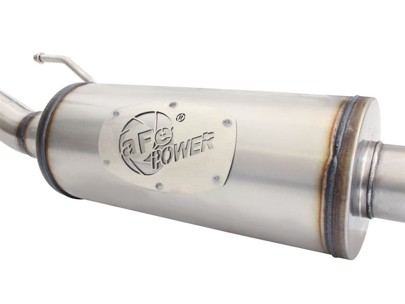 aFe MACHForce XP 2-1/2in SS-409 Cat-Back Exhausts w/ 18in Muffler 07-17 Jeep Wrangler V6-3.6L - 49-48057