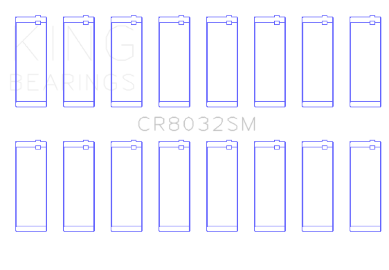 King Chrysler 345/ 370 16V (Size 0.75) Connecting Rod Bearing Set - CR8032SM0.75