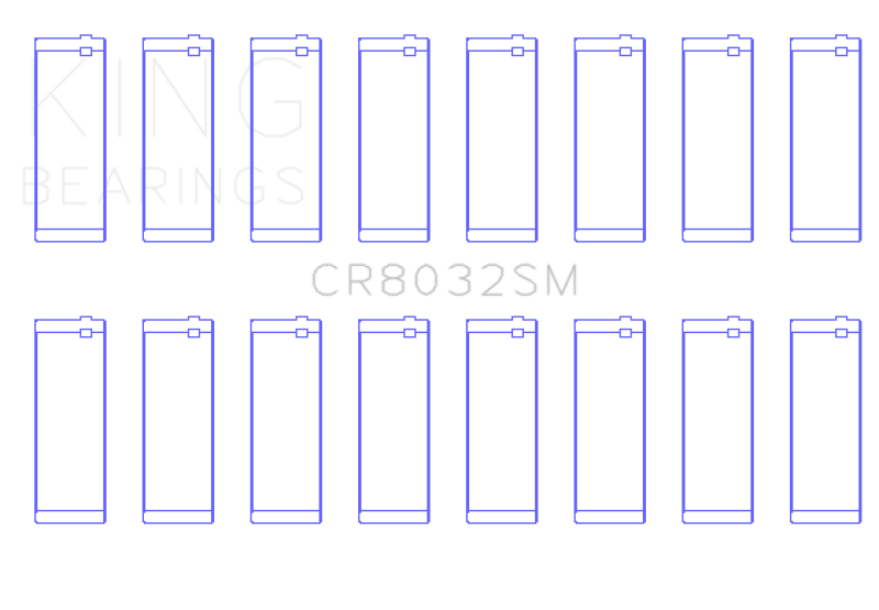 King Chrysler 345/ 370 16V (Size 0.25) Connecting Rod Bearing Set - CR8032SM0.25