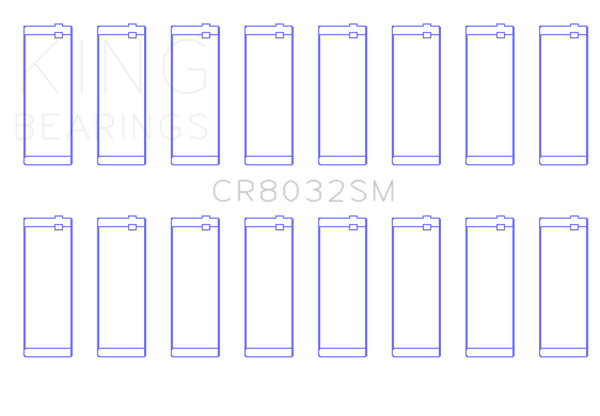 King Chrysler 345/ 370 16V (Size 0.25) Connecting Rod Bearing Set - CR8032SM0.25