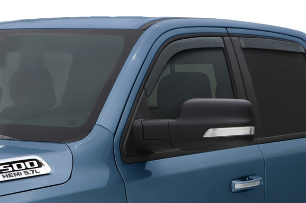 AVS 2019 Ram Quad Cab Ventvisor In-Channel Front & Rear Window Deflectors 4pc - Smoke - 194813 for 2019-2024 Ram 1500 - front