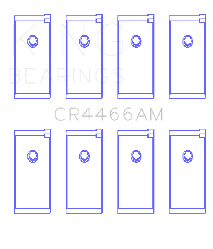 King Engine Bearings Mitsubishi 4D55T/4D56T/4G52 (Size +0.50mm) Connecting Rod Bearing Set - CR4466AM0.5