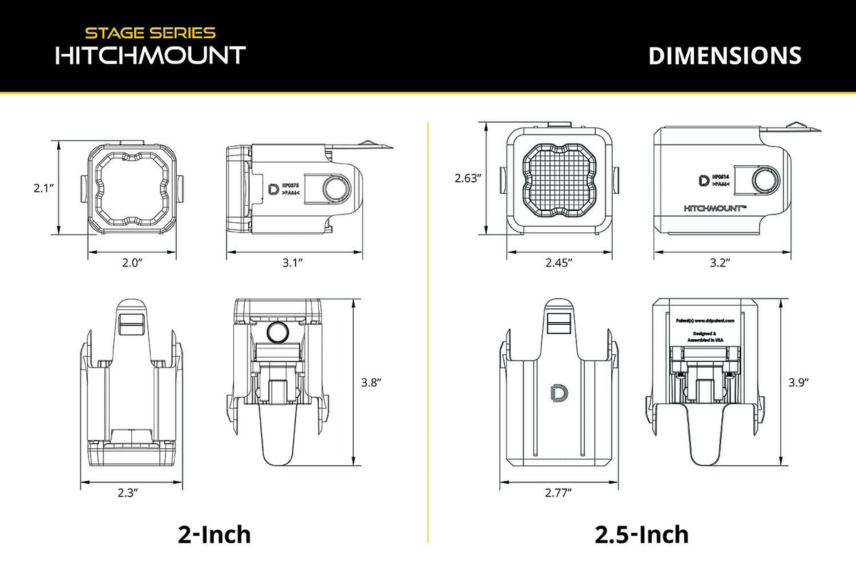 Diode Dynamics HitchMount LED Pod 4-Pin Reverse Kit  C1R - DD8762 by Diode Dynamics - angle view