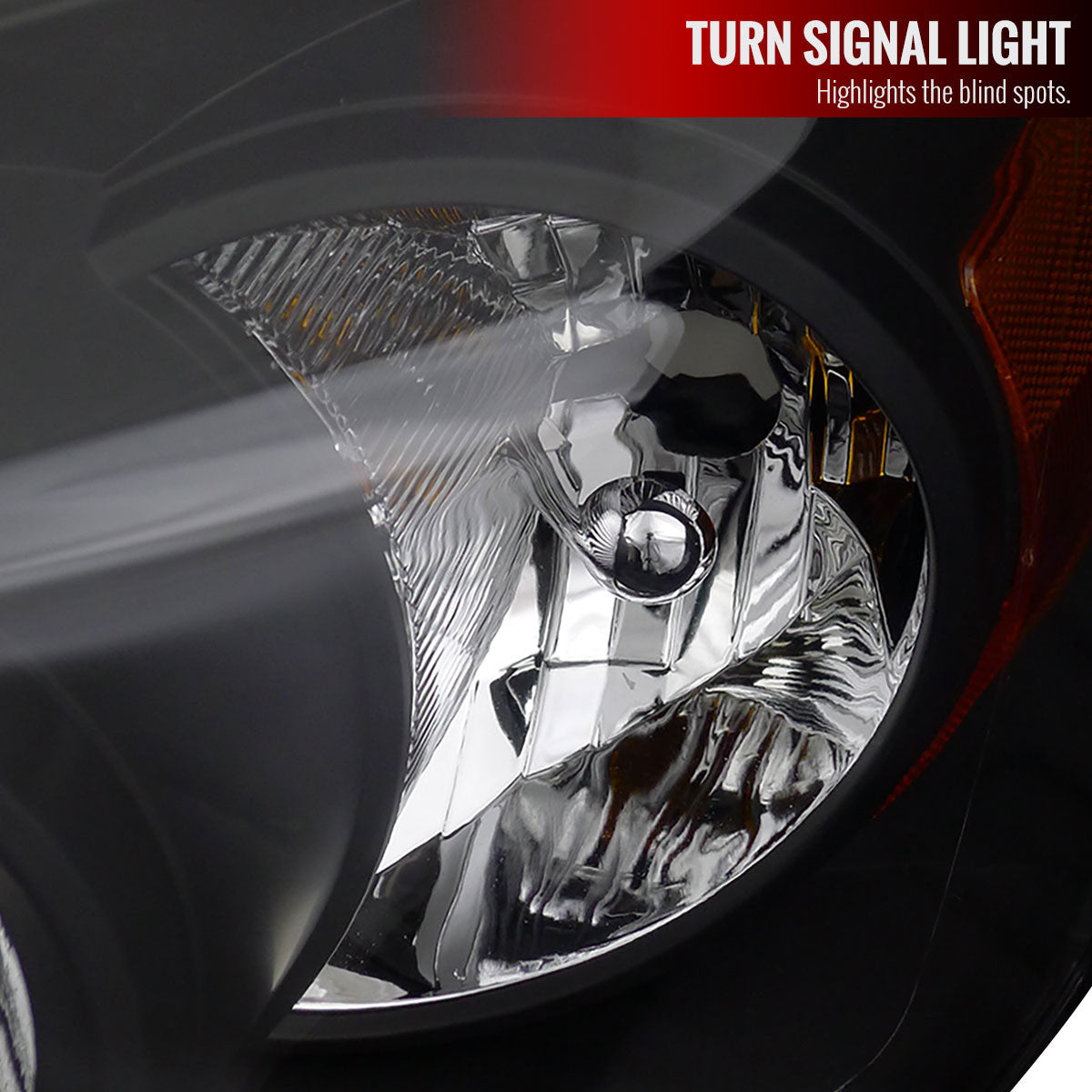 Spec-D Tuning - 2006-2008 Dodge RAM 1500/ 2006-2009 RAM 2500 3500 Factory Style Crystal Headlights (Matte Black Housing/Clear Lens) - 2LH-DGP06JM-RS