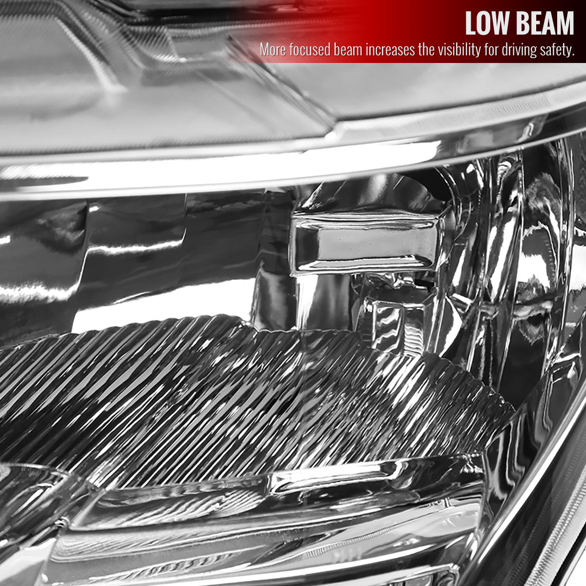 Spec-D Tuning - 2015-2017 Ford F-150 Replacement Factory Style Headlights (Chrome Housing/Clear Lens) - 2LH-F15015-RS