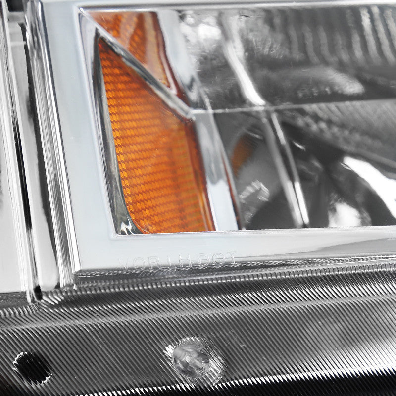 Spec-D Tuning - 2015-2017 Ford F-150 Replacement Factory Style Headlights (Chrome Housing/Clear Lens) - 2LH-F15015-RS