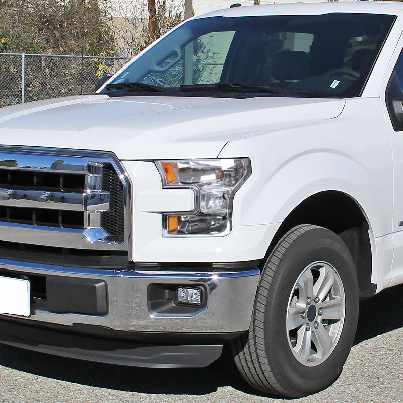 Spec-D Tuning - 2015-2017 Ford F-150 Replacement Factory Style Headlights (Chrome Housing/Clear Lens) - 2LH-F15015-RS