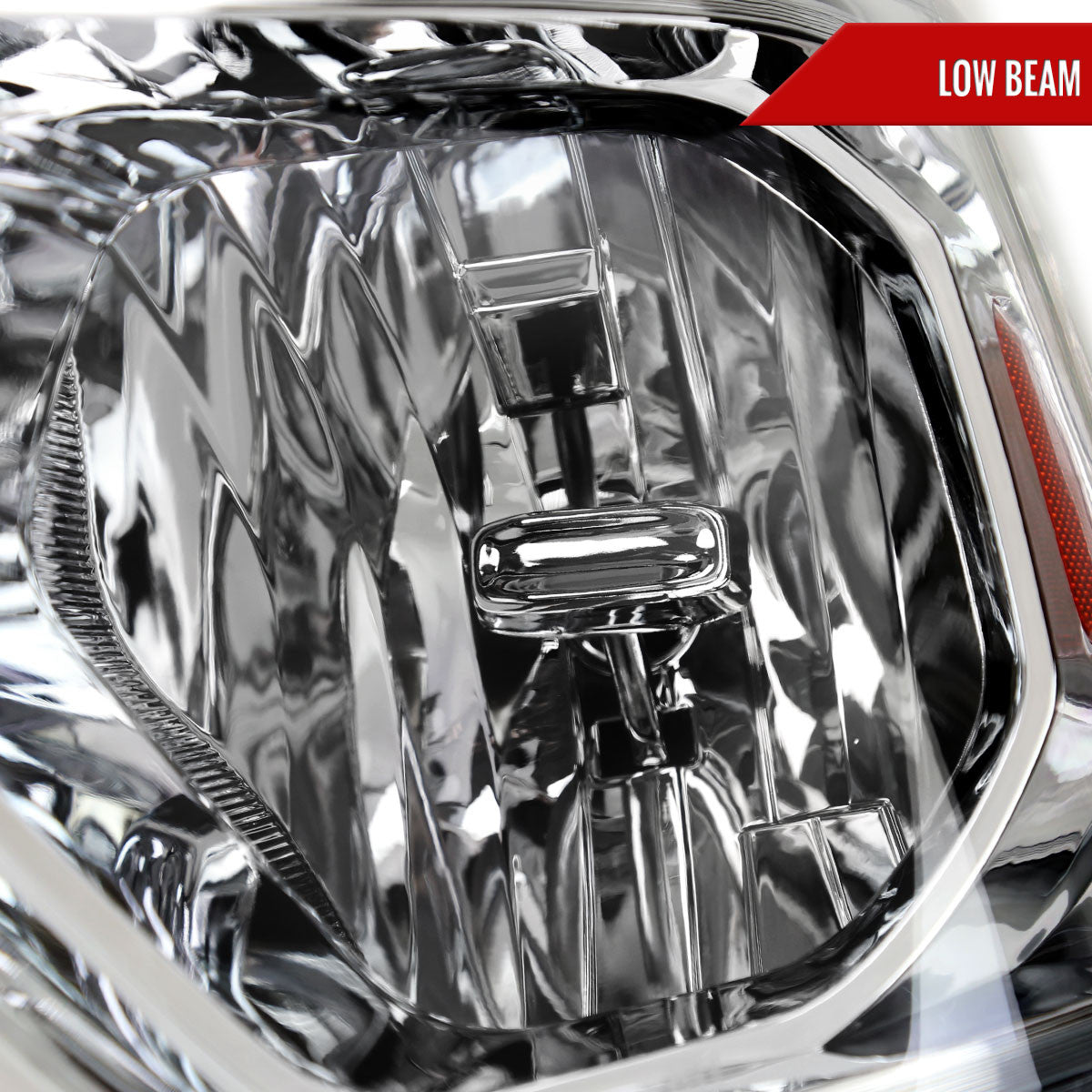 Spec-D Tuning - 2019-2024 Dodge Ram 1500 Factory Style Crystal Headlight - Driver Side Only (Chrome Housing / Clear Lens) - 2LH-RAM1915-L-RS