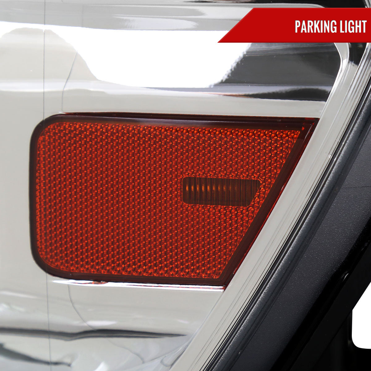 Spec-D Tuning - 2019-2024 Dodge Ram 1500 Factory Style Crystal Headlight - Driver Side Only (Chrome Housing / Clear Lens) - 2LH-RAM1915-L-RS