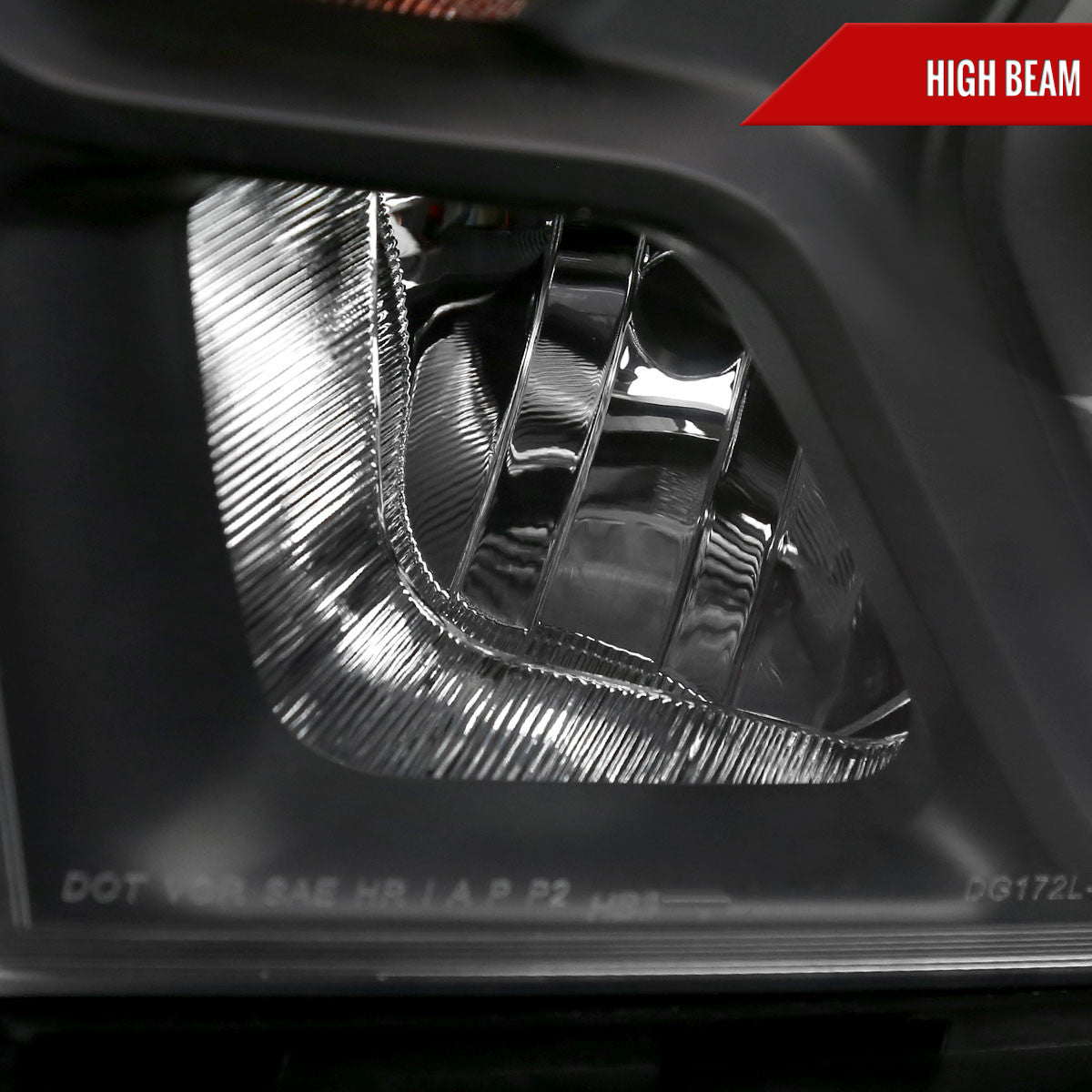 Spec-D Tuning - 2019-2024 Dodge Ram 1500 Factory Style Crystal Headlight - Driver Side Only (Black Housing / Clear Lens) - 2LH-RAM1915JM-L-RS