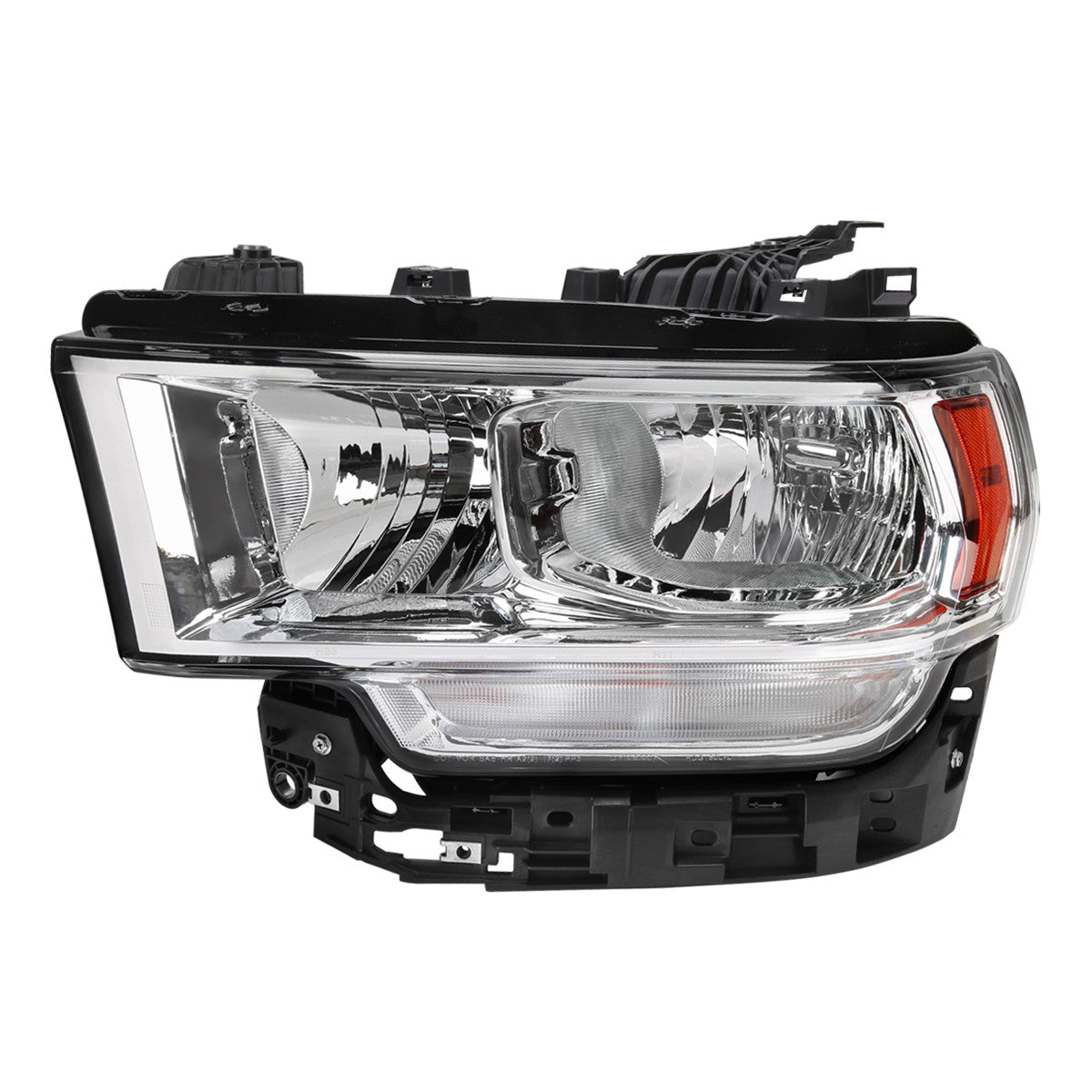 Spec-D Tuning - 2019-2024 Dodge Ram 2500 3500 Factory Style Crystal Headlight - Driver Side Only (Chrome Housing / Clear Lens) - 2LH-RAM1925-L-RS