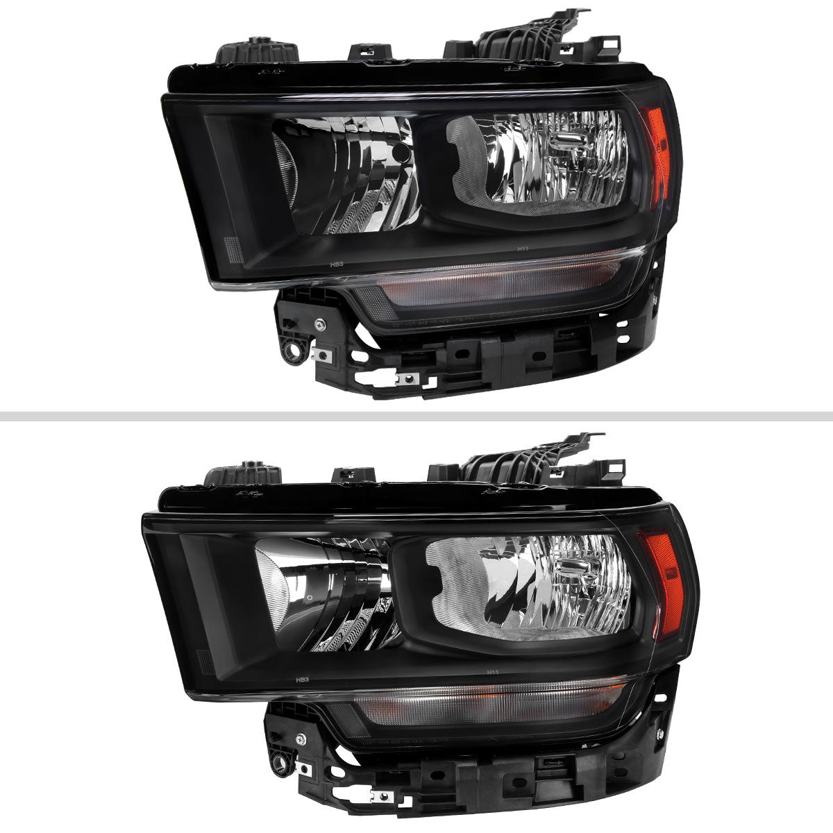 Spec-D Tuning - 2019-2024 Dodge Ram 2500 3500 Factory Style Crystal Headlight - Driver Side Only (Black Housing / Clear Lens) - 2LH-RAM1925JM-L-RS