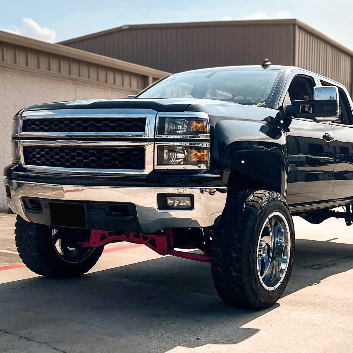 Spec-D Tuning - 2014-2015 Chevrolet Silverado 1500 Factory Style Headlights w/ Amber Reflectors (Matte Black Housing/Clear Lens) - 2LH-SIV14JM-RS