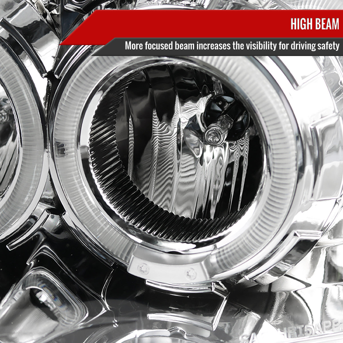 Spec-D Tuning - 2009-2014 Ford F-150 Dual Halo Projector Headlights (Chrome Housing/Clear Lens) - 2LHP-F15009-TM