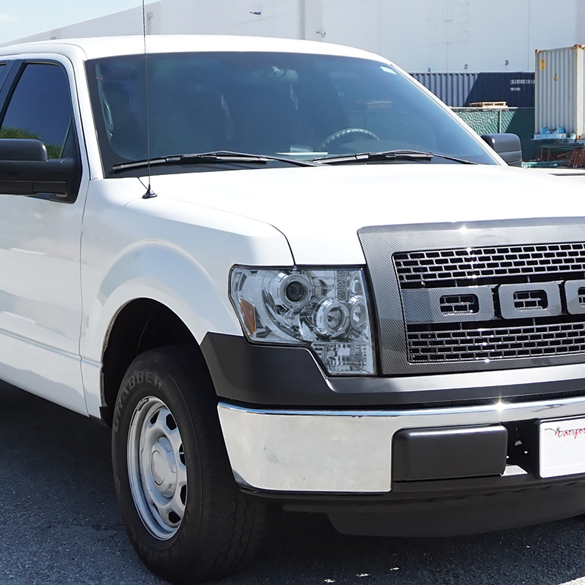 Spec-D Tuning - 2009-2014 Ford F-150 Dual Halo Projector Headlights (Chrome Housing/Clear Lens) - 2LHP-F15009-TM