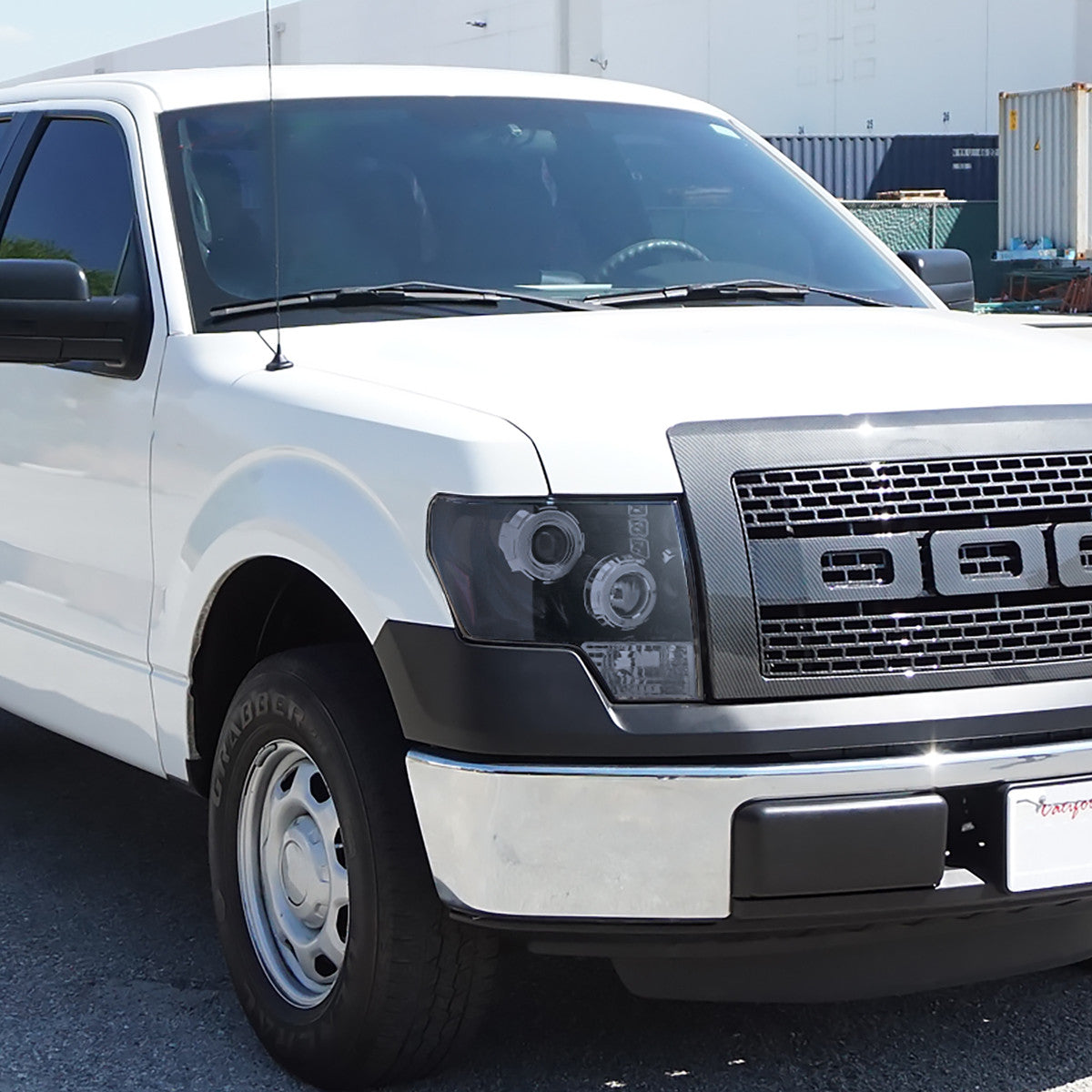 Spec-D Tuning - 2009-2014 Ford F-150 Dual Halo Projector Headlights (Glossy Black Housing/Smoked Lens) - 2LHP-F15009G-TM