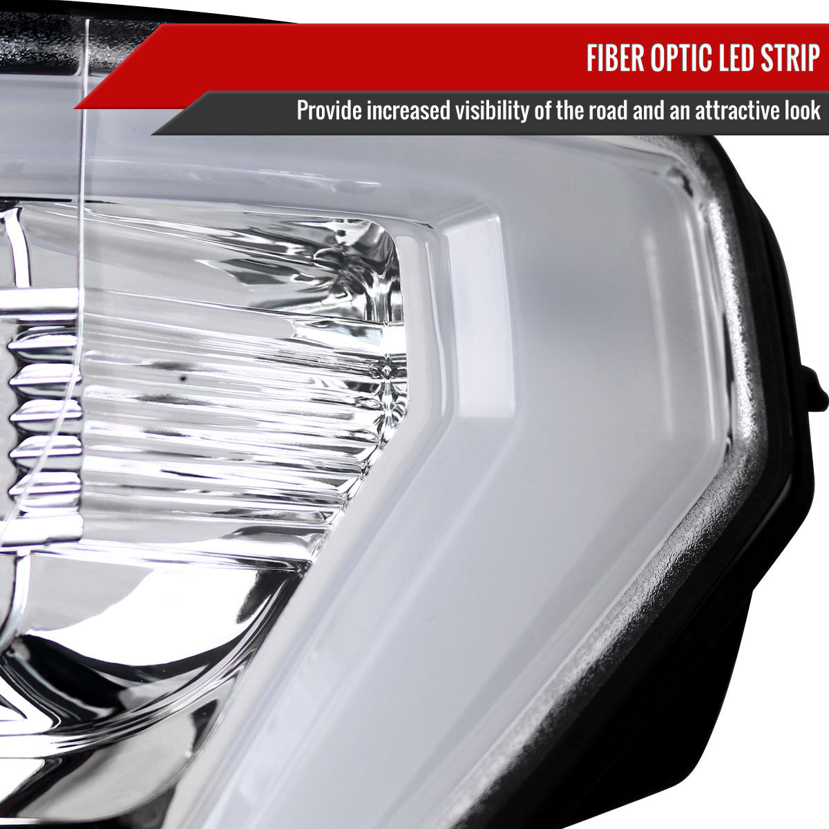 Spec-D Tuning - 2015-2017 Ford F-150 LED Bar Projector Headlights (Chrome Housing/Clear Lens) - 2LHP-F15015-TM