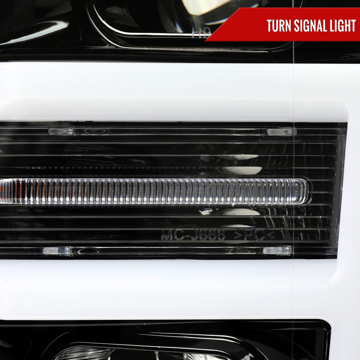 Spec-D Tuning - 2018-2020 Ford F-150 LED C-Bar Projector Headlights (Glossy Black Housing / Clear Lens) - 2LHP-F15018BK-TM