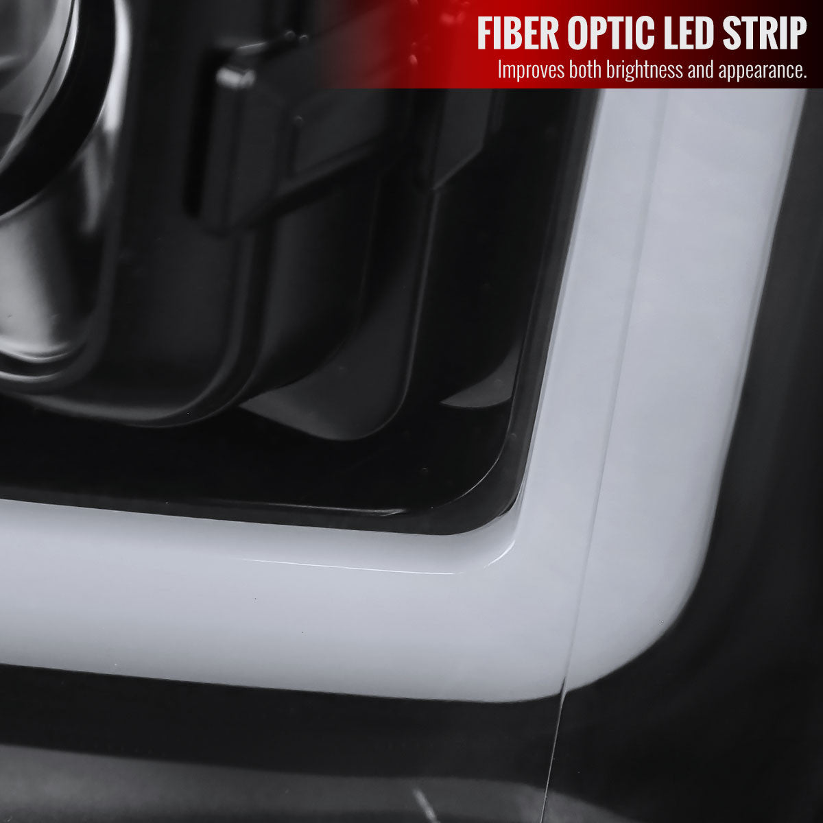 Spec-D Tuning - 2011-2016 Ford F-250 F-350 F-450 F-550 Switchback Sequential LED C-Bar Projector Headlights (Matte Black Housing/Clear Lens) - 2LHP-F25011JM-SQ-RS