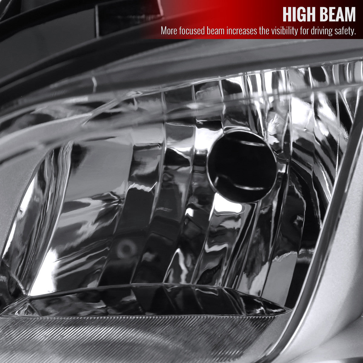 Spec-D Tuning - 2013-2015 Chevrolet Malibu / 2016 Malibu Limited Projector Headlights w/ Amber Reflectors (Chrome Housing/Clear Lens) - 2LHP-MBU13-GO