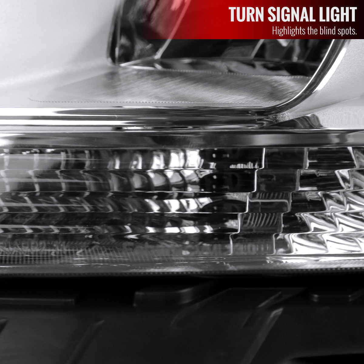 Spec-D Tuning - 2013-2015 Chevrolet Malibu / 2016 Malibu Limited Projector Headlights w/ Amber Reflectors (Chrome Housing/Clear Lens) - 2LHP-MBU13-GO